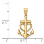14K Anchor with Heart Pendant - Image 4