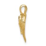 14K Diamond-cut Heart with Cross Chain Slide - Image 2