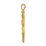14k Satin Diamond-cut Gemini Zodiac Charm - Image 2