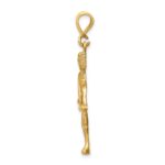 14k Satin Diamond-cut Libra Zodiac Charm - Image 2