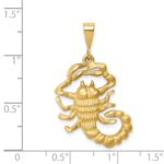14k Satin Diamond-cut Scorpio Zodiac Charm - Image 3