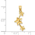 14K Diamond-cut Stars Pendant - Image 4