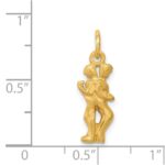 14k Satin Diamond-cut Gemini Zodiac Charm - Image 4