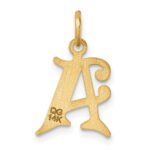 14K Diamond-cut Letter A Initial Charm - Image 3