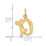 14K Diamond-cut Letter D Initial Charm - Image 4
