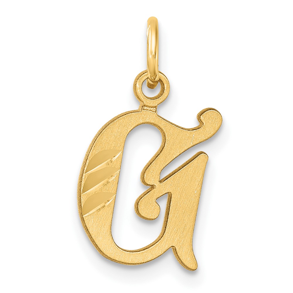 C4833G.jpg 14K Diamond-cut Letter G Initial Charm - Image 1