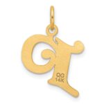 14K Diamond-cut Letter P Initial Charm - Image 3