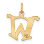 14K Diamond-cut Letter W Initial Charm - Image 3