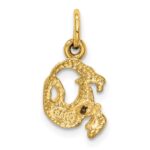 14k Satin Diamond-cut Capricorn Zodiac Charm - Image 4