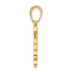 14k and White Rhodium Diamond-cut Heart IT'S A BOY Pendant - Image 2