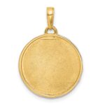 14k and White Rhodium Diamond-cut It's A Girl! Disc Pendant - Image 3