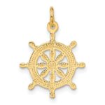 14k Ships Wheel Charm - Image 3