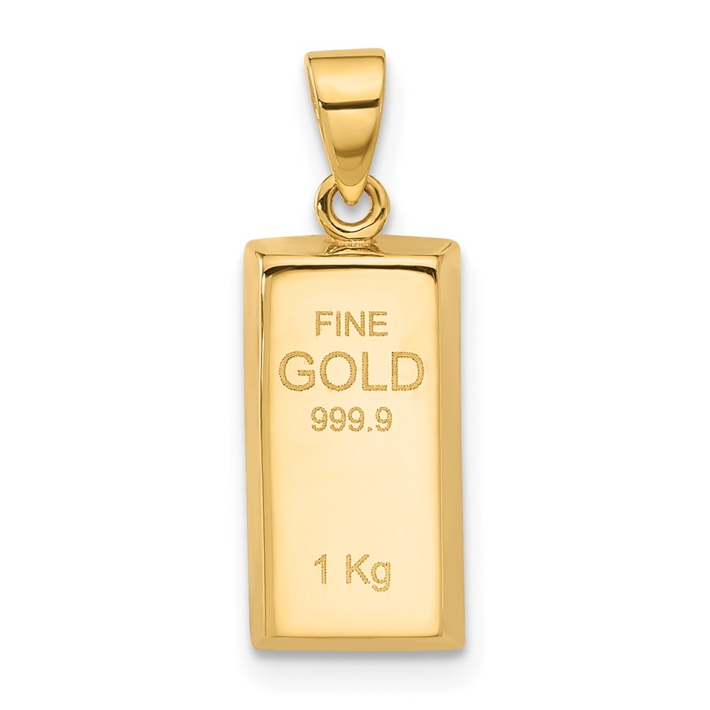 C4896.jpg 14K Polished FINE GOLD Bar Pendant - Image 1
