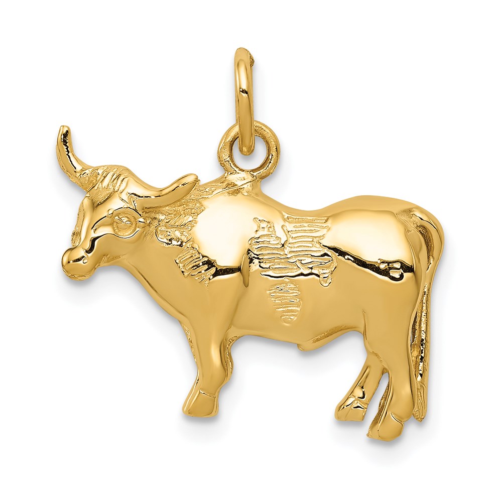 C541.jpg 14k Steer Pendant - Image 1