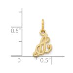 14KY Script Letter A Initial Charm - Image 4