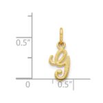 14KY Script Letter G Initial Charm - Image 4