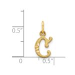 14k Letter C Initial Charm - Image 4
