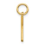 14KY Satin Diamond-cut Letter K Initial Charm - Image 2