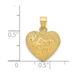 14k I LOVE YOU Script Heart Pendant - Image 3