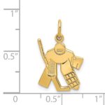 14k Hockey Goalie Charm - Image 4