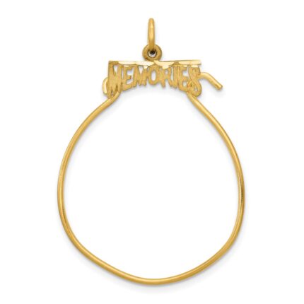 14k MEMORIES Charm Holder Pendant