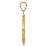 Wideband Distinguished Coin Jewelry 14k Polished Wide Twisted Wire 16.5mm x 1.35mm Screw Top Coin Bezel Pendant - Image 2