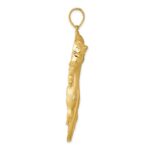 14k Satin and Polished Panther Pendant - Image 2