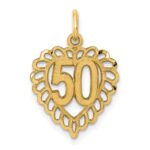 14k 50 in Heart Charm