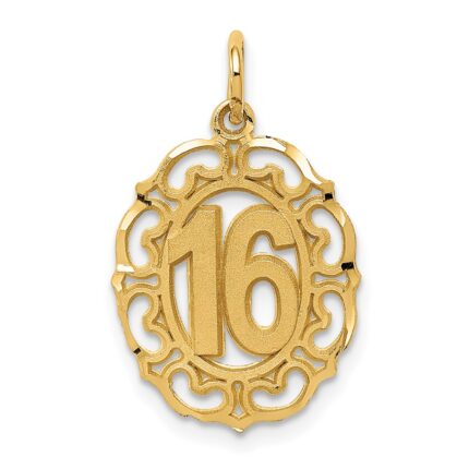 14k 16 in Oval Pendant