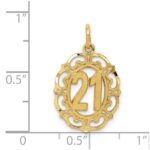 14k Diamond-cut 21 in Oval Pendant - Image 4