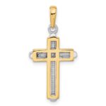 14k Two-tone Cross Pendant - Image 3