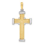 14k Two-tone Center -X- Latin Cross Pendant - Image 3