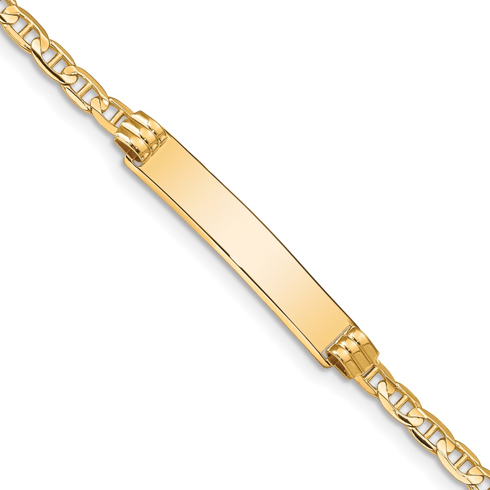 CG80ID-7.jpg 14k Polished Solid Chain/Solid Plate Anchor Link 25x5mm Plate ID Bracelet - Image 1