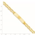 14k Polished Solid Chain/Solid Plate Anchor Link 37x10mm Plate ID Bracelet - Image 4