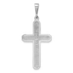 14k White Gold Celtic Knot Cross Pendant - Image 4