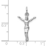14k White Gold Jesus Charm - Image 3