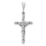 14k White Gold Crucifix Charm - Image 4
