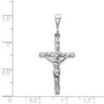 14k White Gold Crucifix Charm - Image 3