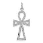 14k White Gold Ankh Cross Pendant - Image 4