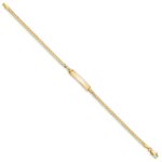 14k Polished Solid Chain/Solid Plate Curb Link 20x4.8mm Plate 5.5 inch Baby/Child ID Bracelet - Image 2