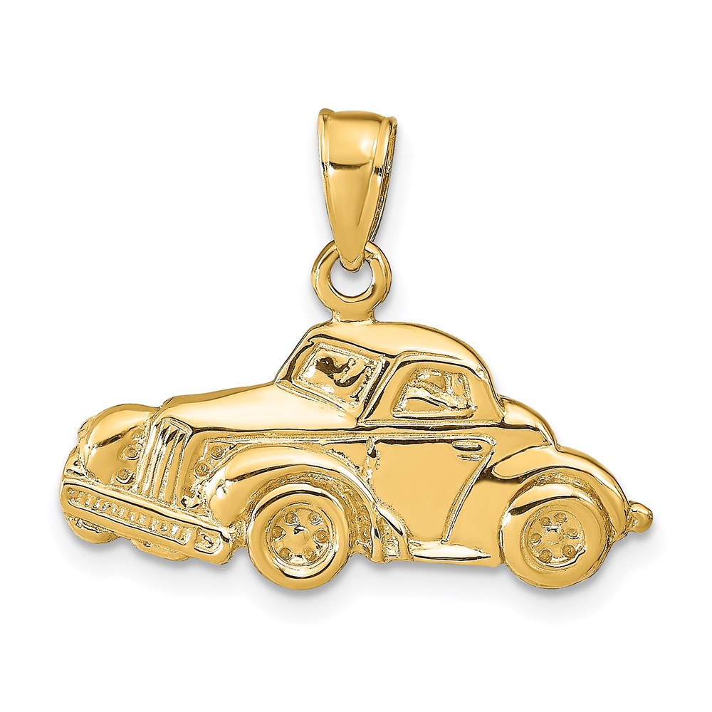 D1220.jpg 14k Classic Antique Car Pendant - Image 1