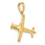 14k 3-D High-Wing Airplane Pendant - Image 5