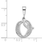 10KW Filigree Initial O Pendant - Image 3