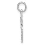 14k White Gold Diamond-cut Apple Charm - Image 2
