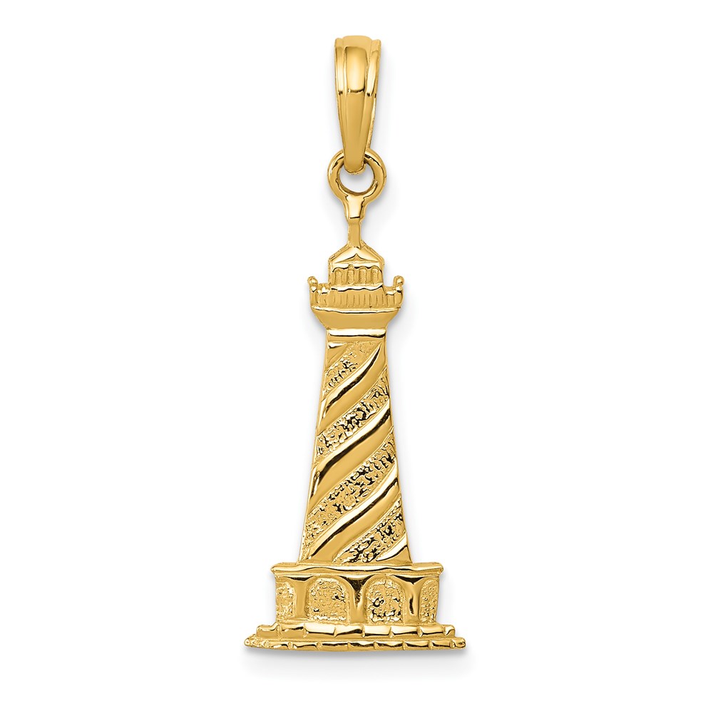 D1348.jpg 14k Cape Hatteras Lighthouse Pendant - Image 1