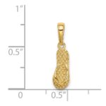 14k 3-D HAWAII Flip-Flop Pendant - Image 3