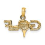 14K Solid Polished GOLF Charm - Image 4