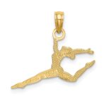 14k Solid Polished Gymnast Charm - Image 4