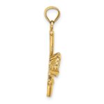 14K Solid Open-Backed Glove/Bat/Baseball Charm - Image 2