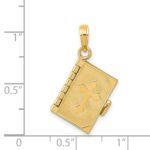 14K 3-D Bible with Lord's Prayer and Moveable Pages Pendant - Image 4